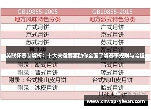 英联杯赛制解析：十大关键要素助你全面了解赛事规则与流程